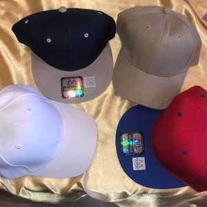 NEW 4 piece bundle Velcro strapback SnapBack hat